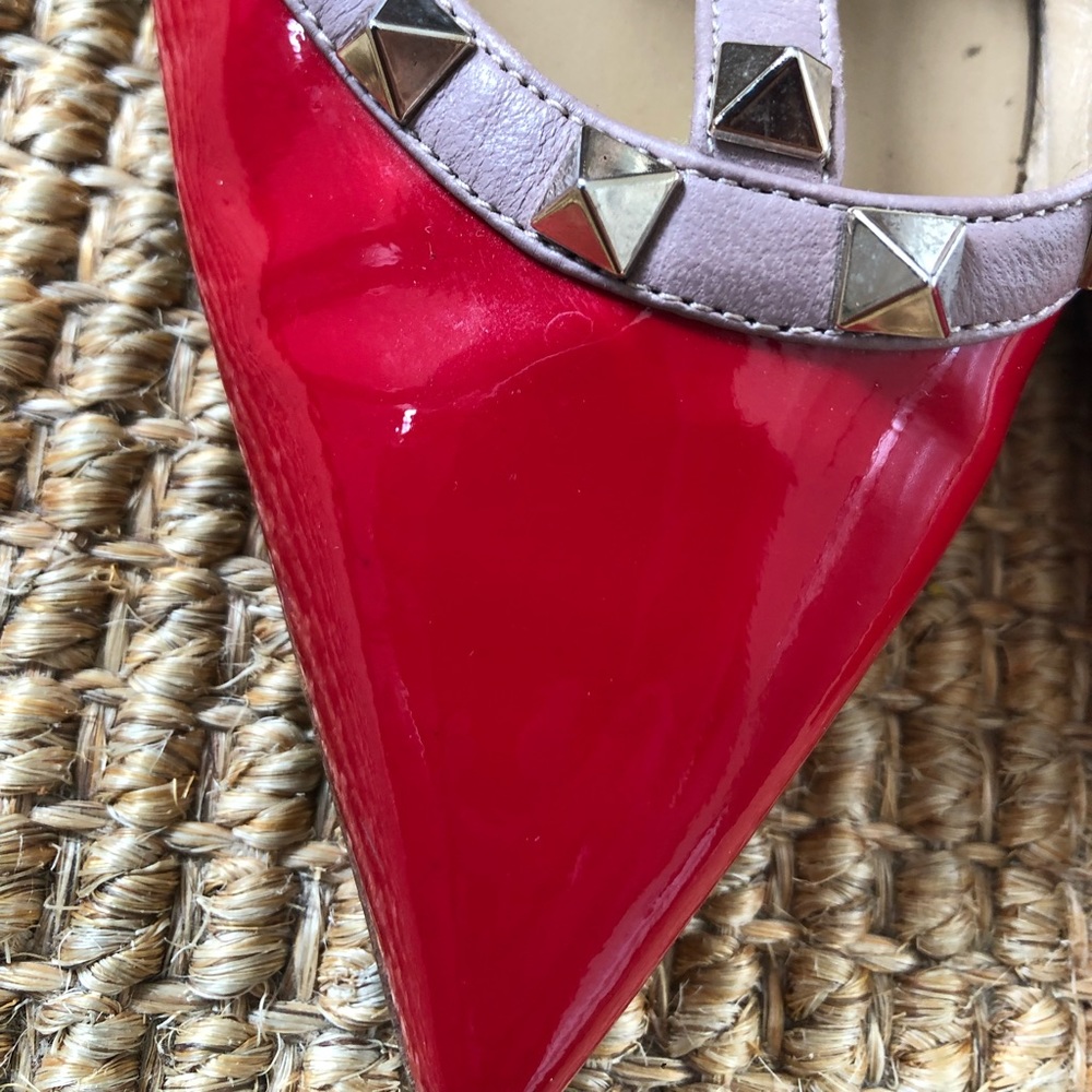 Red Valentino Rockstud Heels 40 - Picture 6 of 7